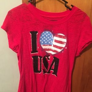 Rocker Girl Juniors  “I <3 America “ T-Shirt
